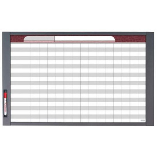 Quartet 72982 InView Custom Whiteboard, 37.5" x 23", Total Erase, Graphite Frame