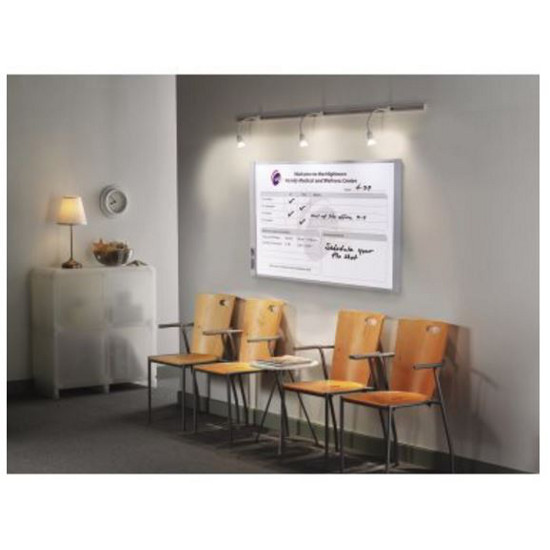 Quartet 72982 InView Custom Whiteboard, 37.5" x 23", Total Erase, Graphite Frame