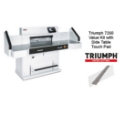 Triumph 5560 Automatic-Programmable Paper Cutter Value Kit with Side Table Touch Pad, 1 box Cutting Sticks and 1 extra Knife
