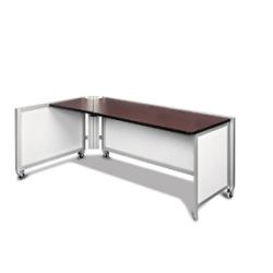Swiftspace Social + Single Surface Space-Saver Left 4' x 3' Collapsible Workstation SS2948L2934R
