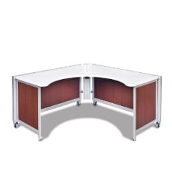 Swiftspace Social + Space-Saver 4' x 4' Collapsible Workstation SS2948L2948R
