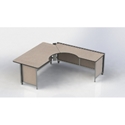 Swiftspace Flip Top Worksurface, Left, Straight Edge, Social + with No Walls SS2968LFS2968R 