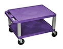 H Wilson WT16PE-N Tuffy Purple 2 Shelf AV Cart H Wilson WT16PE-N Tuffy Purple 2 Shelf AV Cart