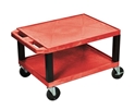 H Wilson WT16RE-B Tuffy Red 2 Shelf AV Cart H Wilson WT16RE-B Tuffy Red 2 Shelf AV Cart