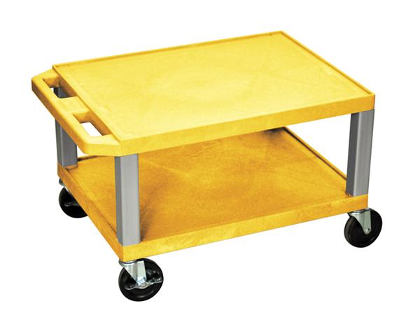 H Wilson WT16YE-N Tuffy Yellow 2 Shelf AV Cart H Wilson WT16YE-N Tuffy Yellow 2 Shelf AV Cart