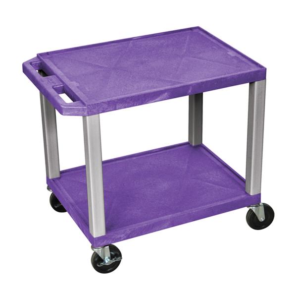 H Wilson WT26PE-N Tuffy Purple 2 Shelf AV Cart H Wilson WT26PE-N Tuffy Purple 2 Shelf AV Cart
