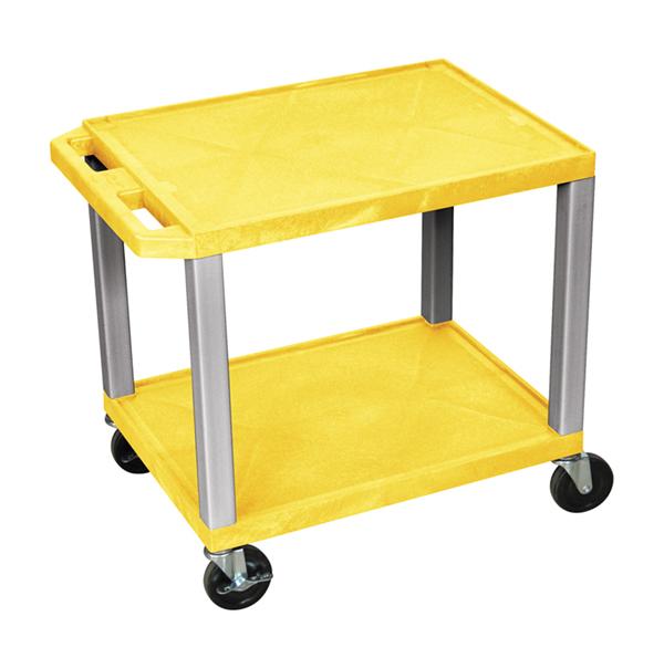 H Wilson WT26YE-N Tuffy Yellow 2 Shelf AV Cart H Wilson WT26YE-N Tuffy Yellow 2 Shelf AV Cart