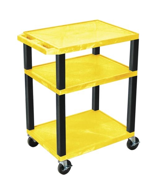 H Wilson WT34YE-B Tuffy Yellow 3 Shelf AV Cart H Wilson WT34YE-B Tuffy Yellow 3 Shelf AV Cart