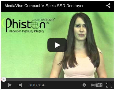 Phiston Technologies MediaVise MV02CSV1 Compact V-Spike SSD Destroyer without Chute - PT MEDIAVISE V-SPIKE