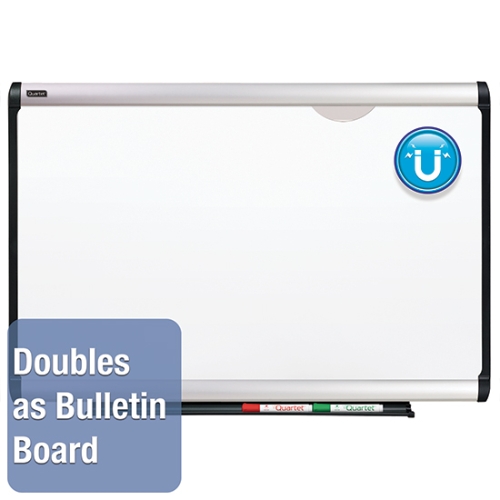 Quartet P553A Prestige Plus DuraMax Porcelain Whiteboard, 3' x 2', Aluminum Frame - P553A