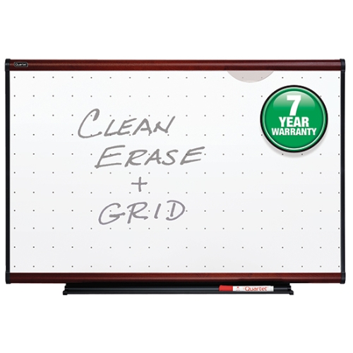 Quartet TE543M Prestige Total Erase Whiteboard, 3' x 2', Mahogany Finish Frame - TE543M