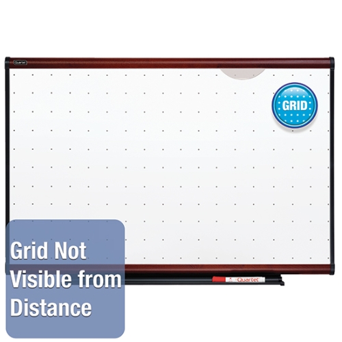 Quartet TE543M Prestige Total Erase Whiteboard, 3' x 2', Mahogany Finish Frame - TE543M