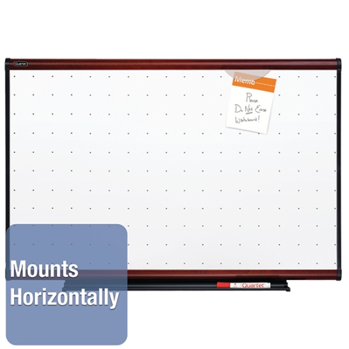 Quartet TE543M Prestige Total Erase Whiteboard, 3' x 2', Mahogany Finish Frame - TE543M