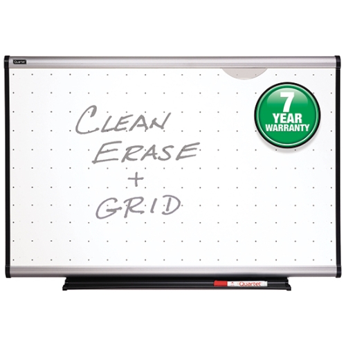 Quartet TE544A Prestige Total Erase Whiteboard, 4' x 3', Aluminum Finish Frame - TE544A