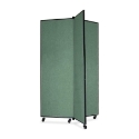 Screenflex Panel Mobile Display Tower 69, 69 x 36, green polyester fabric, polyester fabric, screenflex, scratch resistant, steel, panel mobile display tower, bulletin board, screenflex, cds603cn, 1 each, floor standing, rectangle, green, art, lobby display, presentation, scrflxcds603cn, 44111907