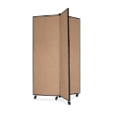 Screenflex Panel Mobile Display Tower 69, 69 x 36, oatmeal polyester fabric, polyester fabric, screenflex, scratch resistant, steel, panel mobile display tower, bulletin board, screenflex, cds603co, 1 each, floor standing, rectangle, oatmeal, art, lobby display, presentation, scrflxcds603co, 44111907