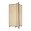 Screenflex Panel Mobile Display Tower 69, 69 x 36, polyester fabric, wheat polyester fabric, screenflex, scratch resistant, steel, panel mobile display tower, bulletin board, screenflex, cds603cw, 1 each, floor standing, rectangle, wheat, art, lobby display, presentation, scrflxcds603cw, 44111907