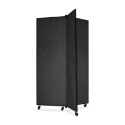 Screenflex Panel Mobile Display Tower 69, 69 x 36, black polyester fabric, polyester fabric, screenflex, scratch resistant, steel, panel mobile display tower, bulletin board, screenflex, cds603sx, 1 each, floor standing, rectangle, black, art, lobby display, presentation, scrflxcds603sx, 44111907