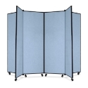 Screenflex Panel Mobile Display Tower 69, 69 x 84, blue polyester fabric, polyester fabric, screenflex, scratch resistant, steel, panel mobile display tower, bulletin board, screenflex, cds606cb, 1 each, floor standing, blue, art, lobby display, presentation, scrflxcds606cb, 44111907
