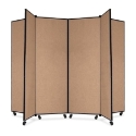 Screenflex Panel Mobile Display Tower 69, 69 x 84, oatmeal polyester fabric, polyester fabric, screenflex, scratch resistant, steel, panel mobile display tower, bulletin board, screenflex, cds606co, 1 each, floor standing, oatmeal, art, lobby display, presentation, scrflxcds606co, 44111907