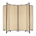 Screenflex Panel Mobile Display Tower 69, 69 x 84, polyester fabric, wheat polyester fabric, screenflex, scratch resistant, steel, panel mobile display tower, bulletin board, screenflex, cds606cw, 1 each, floor standing, wheat, art, lobby display, presentation, scrflxcds606cw, 44111907