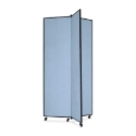 Screenflex Panel Mobile Display Tower 77, 77 x 36, blue polyester fabric, polyester fabric, screenflex, scratch resistant, steel, panel mobile display tower, bulletin board, screenflex, cds683cb, 1 each, floor standing, blue, art, lobby display, presentation, scrflxcds683cb, 44111907
