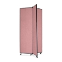 Screenflex Panel Mobile Display Tower 77, 77 x 36, mauve polyester fabric, polyester fabric, screenflex, scratch resistant, steel, panel mobile display tower, bulletin board, screenflex, cds683cm, 1 each, floor standing, mauve, art, lobby display, presentation, scrflxcds683cm, 44111907