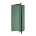 Screenflex Panel Mobile Display Tower 77, 77 x 36, green polyester fabric, polyester fabric, screenflex, scratch resistant, steel, panel mobile display tower, bulletin board, screenflex, cds683cn, 1 each, floor standing, green, art, lobby display, presentation, scrflxcds683cn, 44111907