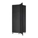 Screenflex Panel Mobile Display Tower 77, 77 x 36, black polyester fabric, polyester fabric, screenflex, scratch resistant, steel, panel mobile display tower, bulletin board, screenflex, cds683sx, 1 each, floor standing, black, art, lobby display, presentation, scrflxcds683sx, 44111907