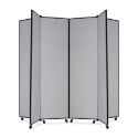Screenflex Panel Mobile Display Tower 77, 77 x 84, gray polyester fabric, polyester fabric, screenflex, scratch resistant, steel, panel mobile display tower, bulletin board, screenflex, cds686cg, 1 each, floor standing, gray, art, lobby display, project, scrflxcds686cg, 44111907