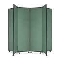Screenflex Panel Mobile Display Tower 77, 77 x 84, green polyester fabric, polyester fabric, screenflex, scratch resistant, steel, panel mobile display tower, bulletin board, screenflex, cds686cn, 1 each, floor standing, green, art, lobby display, project, scrflxcds686cn, 44111907