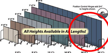 Screenflex FreeStanding 13 Panel Dividers 5 Feet Tall - SF FD5013