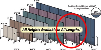 Screenflex FreeStanding 11 Panel Dividers 6 Ft 8 In Tall - SF FD6811