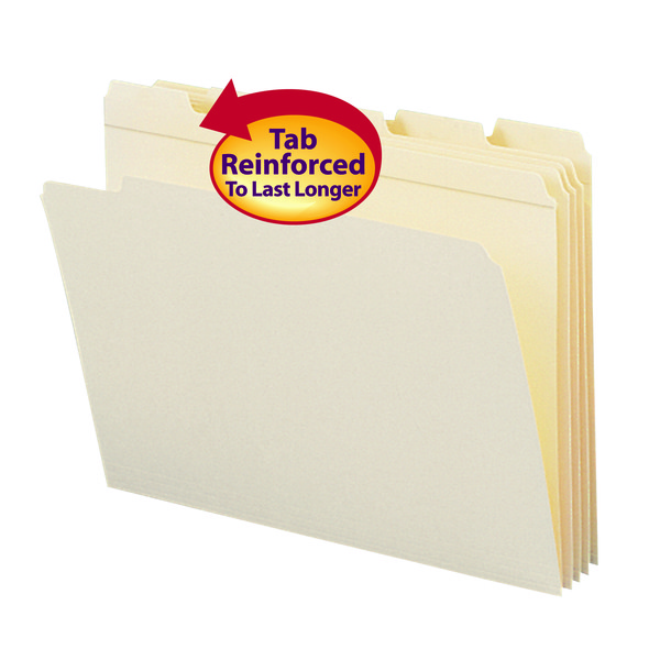 Smead 10356 Manila Folders with Reinforced Tab (Bundle: 5 BX) Folders