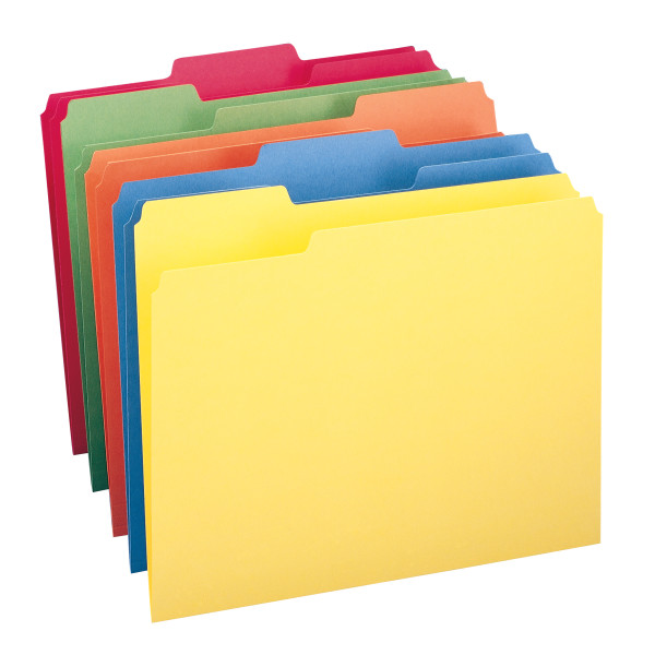 Smead 11943 Colored Folders (Bundle: 5 BX) Fastener Folders