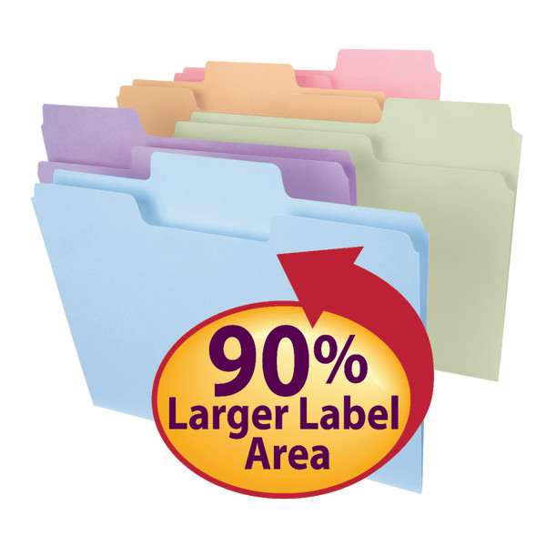 Smead 11961 Colored SuperTab Folders (Bundle: 5 BX) File Folders