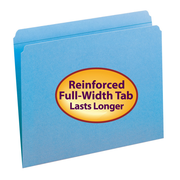 Smead 12010 Colored Folders with Reinforced Tab File Folders