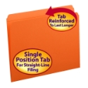 Smead 12510 Colored Folders with Reinforced Tab Classification Folders