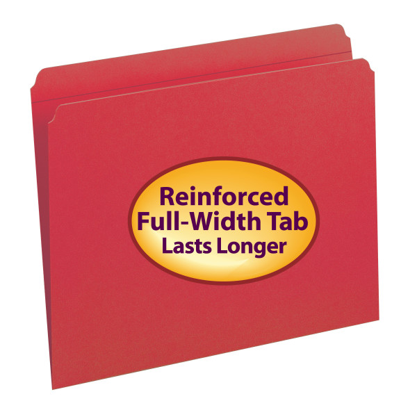 Smead 12710 Colored Folders with Reinforced Tab File Wallet