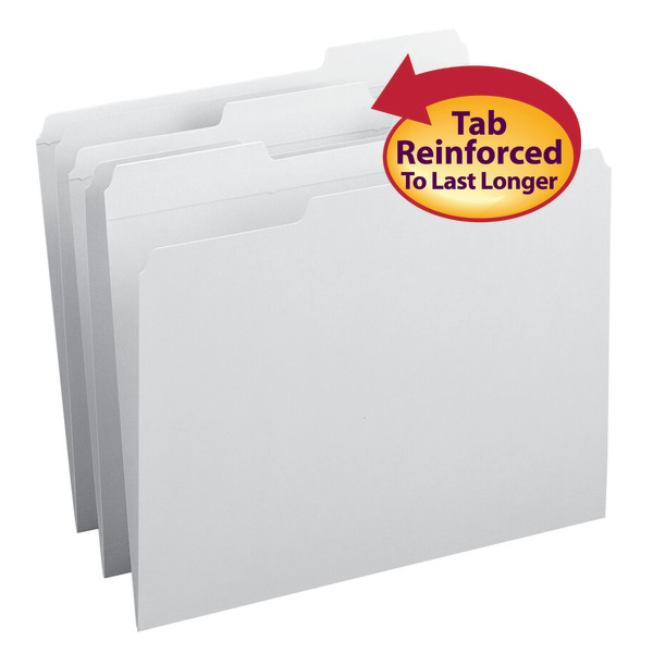 Smead 12834 Colored Folders with Reinforced Tab (Bundle: 5 BX) File Folders