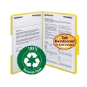 Smead 12941 100% Recycled Colored Fastener Folders File Labels