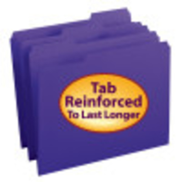 Smead 13034 Colored Folders with Reinforced Tab (Bundle: 5 BX) File Folders