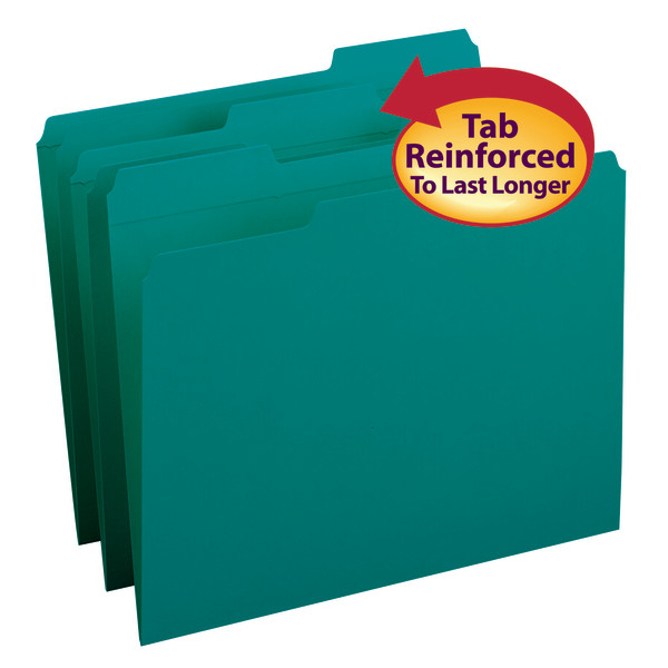 Smead 13134 Colored Folders with Reinforced Tab (Bundle: 5 BX) File Folders