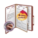 Smead 13775 Pressboard Classification Folders with SafeSHIELD Coated Fastener Technology (Bundle: 5 BX) File Folders