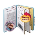 Smead 14030 Colored Pressboard Classification Folders with SafeSHIELD Coated Fastener Technology File Labels
