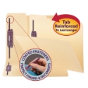 Smead 14555 Manila Fastener Folders with SafeSHIELD Coated Fastener Technology File Labels