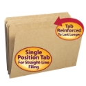 Smead 15710 Kraft Folders with Reinforced Tab Classification Folders