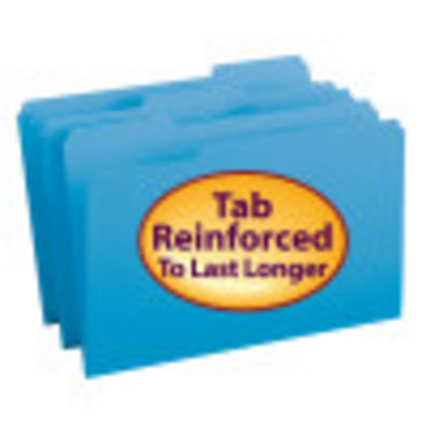 Smead 17034 Colored Folders with Reinforced Tab (Bundle: 5 BX) Hanging Folders