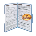 Smead 17040 Colored Fastener Folders with Reinforced Tabs (Bundle: 5 BX) Two Pocket Folder