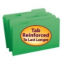 Smead 17134 Colored Folders with Reinforced Tab (Bundle: 5 BX) Fastener Folders